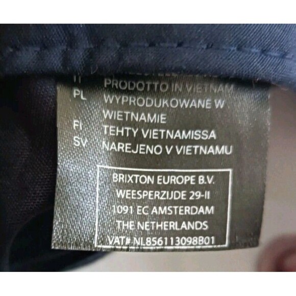 Brixton Supply Company Snapback Baseball Cap Hat Navy Blue Red Graphic Logo Dad - Picture 6 of 7